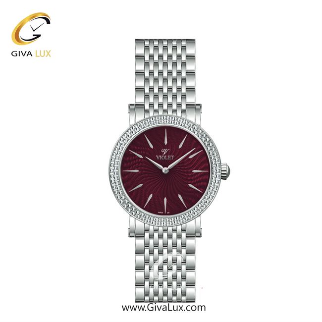 ساعت مچی اورجینال زنانه ویولت VIOLET نقره ای | نقره ای| زرشکی| کد رفرنس 0593